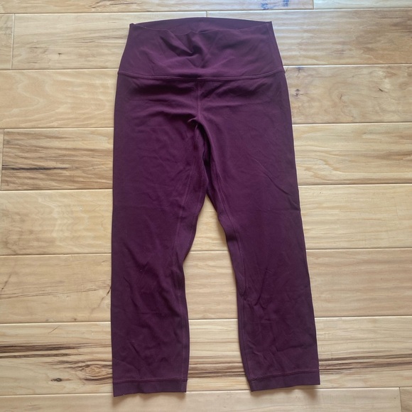 Lululemon red Merlot align leggings cropped - Picture 2 of 3